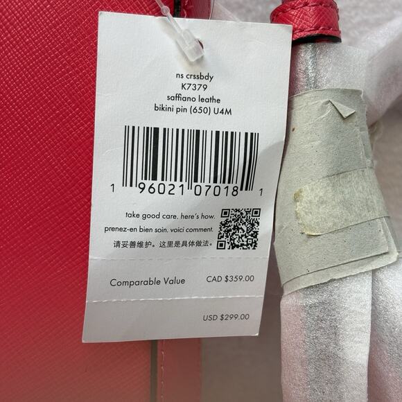 Kate Spade Sadie North South Women's Crossbody Purse Bikini Pink - Picture 8 of 8